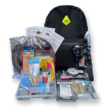 Telescopic Plus travel sea fishing kit with black backpack from Down The Cove