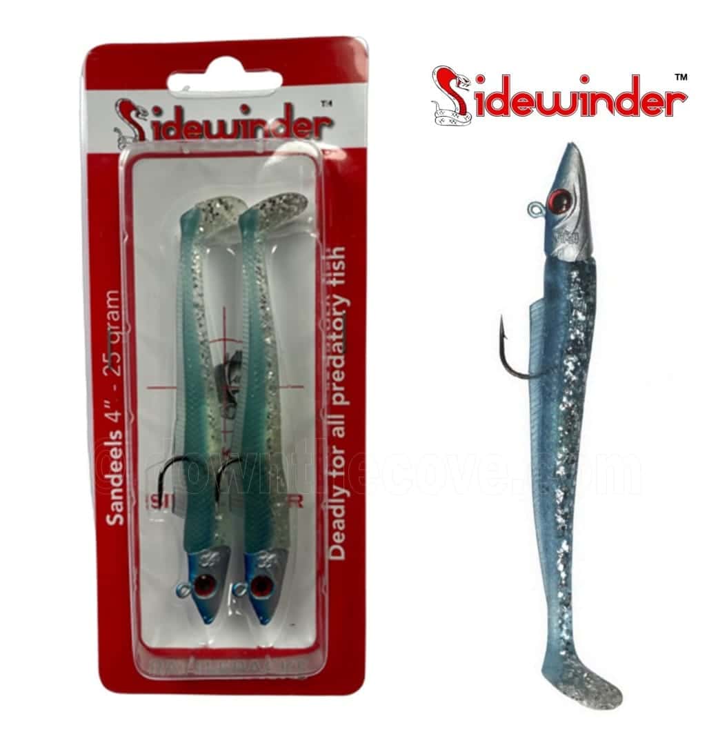 Sidewinder Rattlebacks Blue Glitter Sandeel 4 inch 25g - Pack of 2 image 1