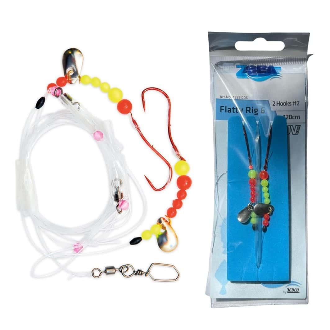 Zebco Magic Flatty Rig 6 UV - Ready-Tied Flatfish Rig image 1