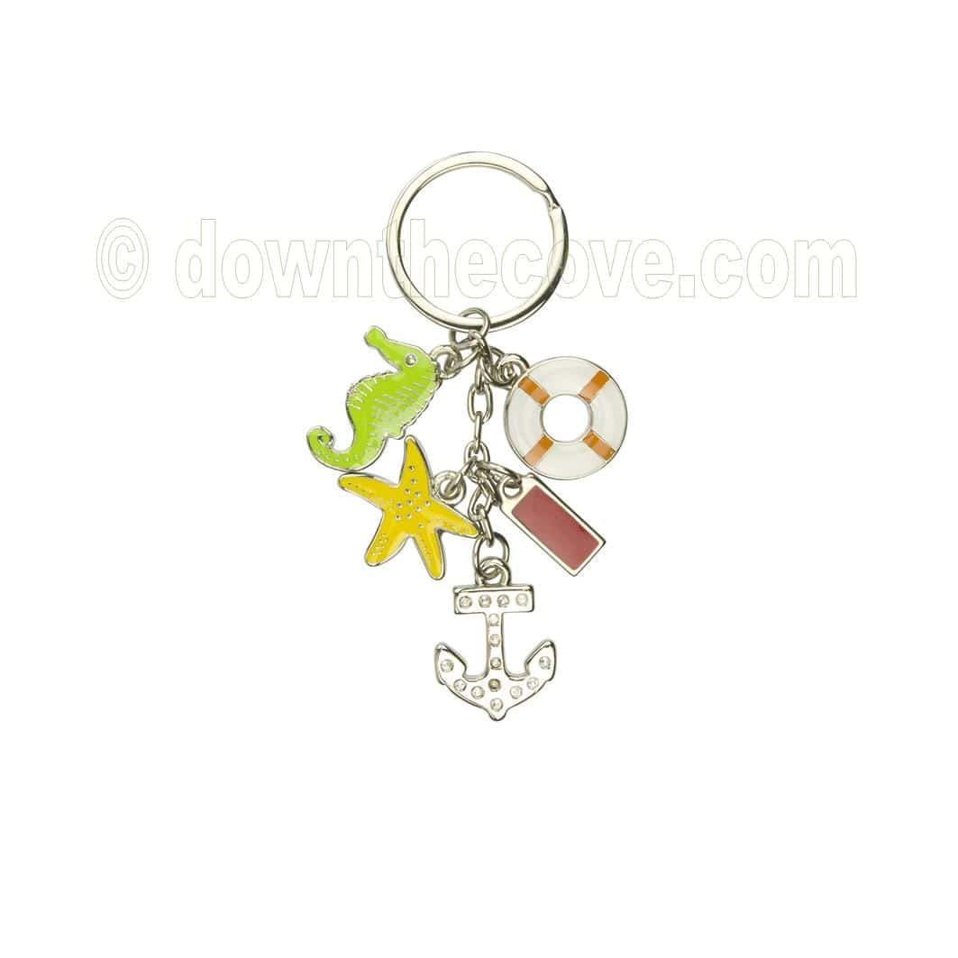 Nautical Charms Keyring With Five Charms image 1