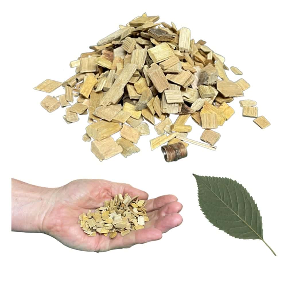 Coarse cherry wood chips for smoking from Down The Cove
