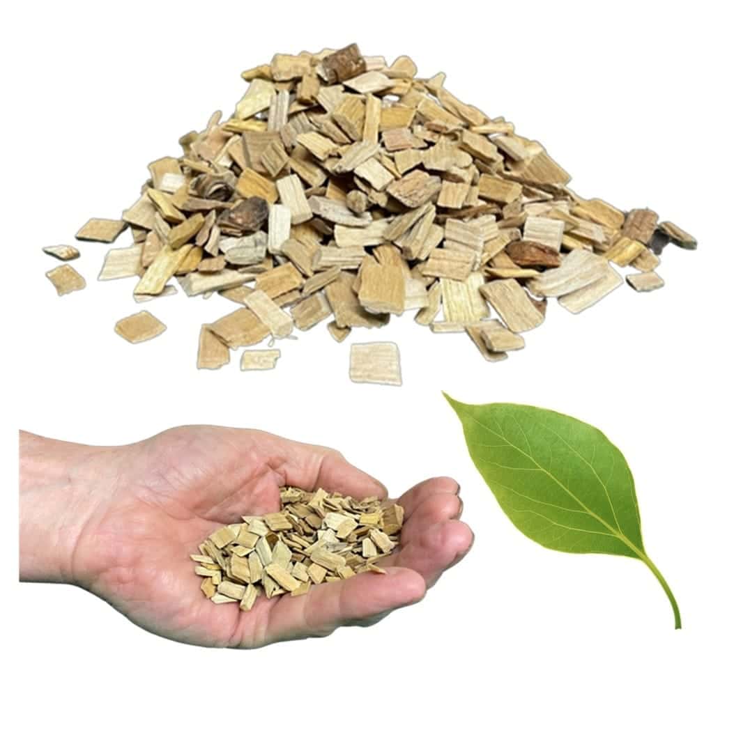 Coarse apple wood chips for smoking from Down The Cove