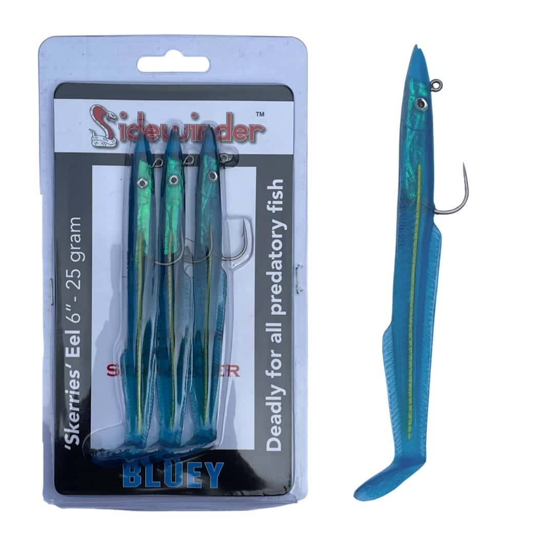 Sidewinder Skerries Bluey Sandeel 6 inch 25g - Pack of 3 image 1