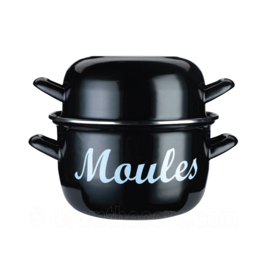 KitchenCraft 24cm Black Mussels Pot for Moules