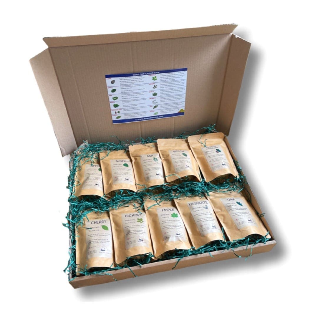 10 Flavour Smoking Wood Chips Gift Pack