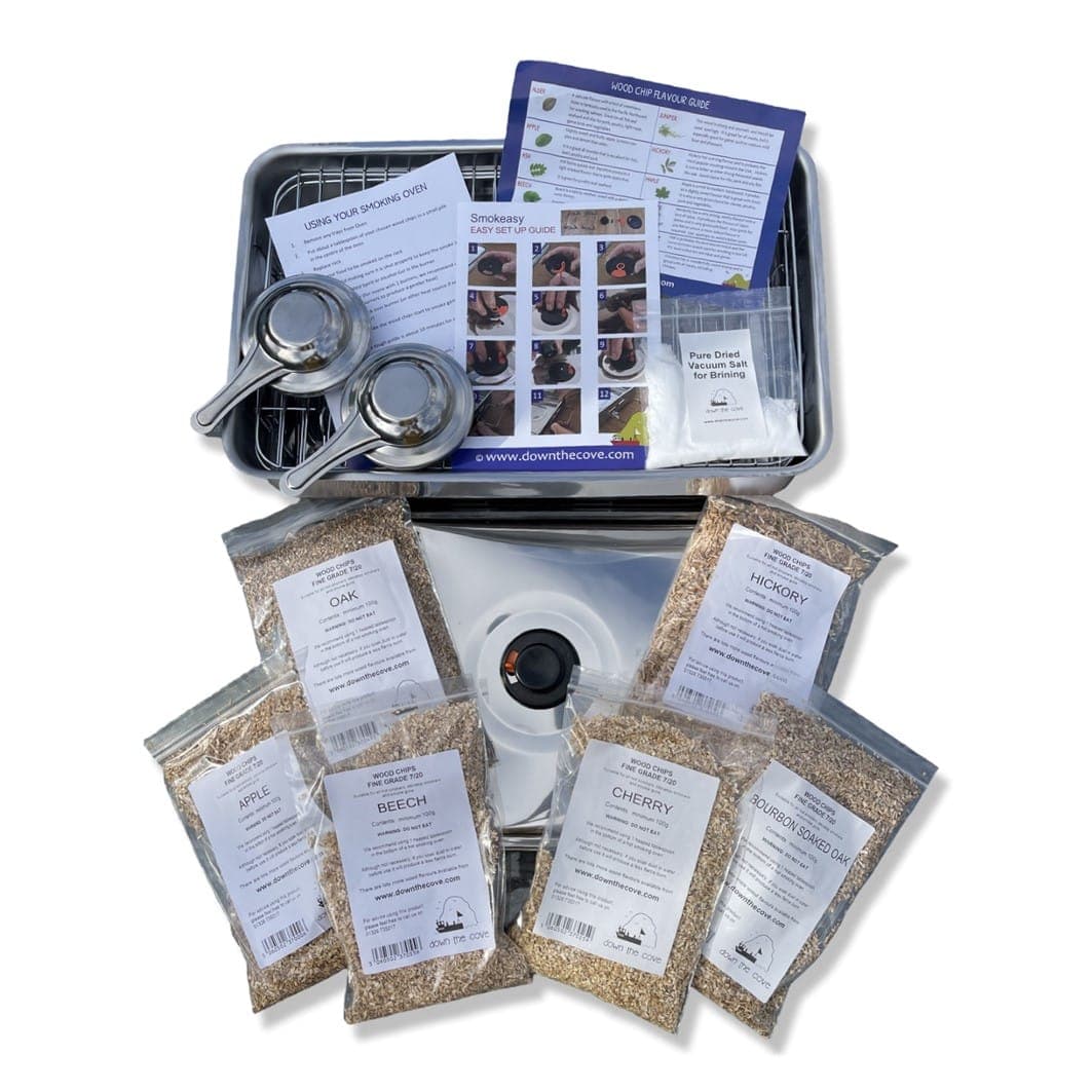 Complete Hot Smoking Kit with Smoker & Wood Chips
