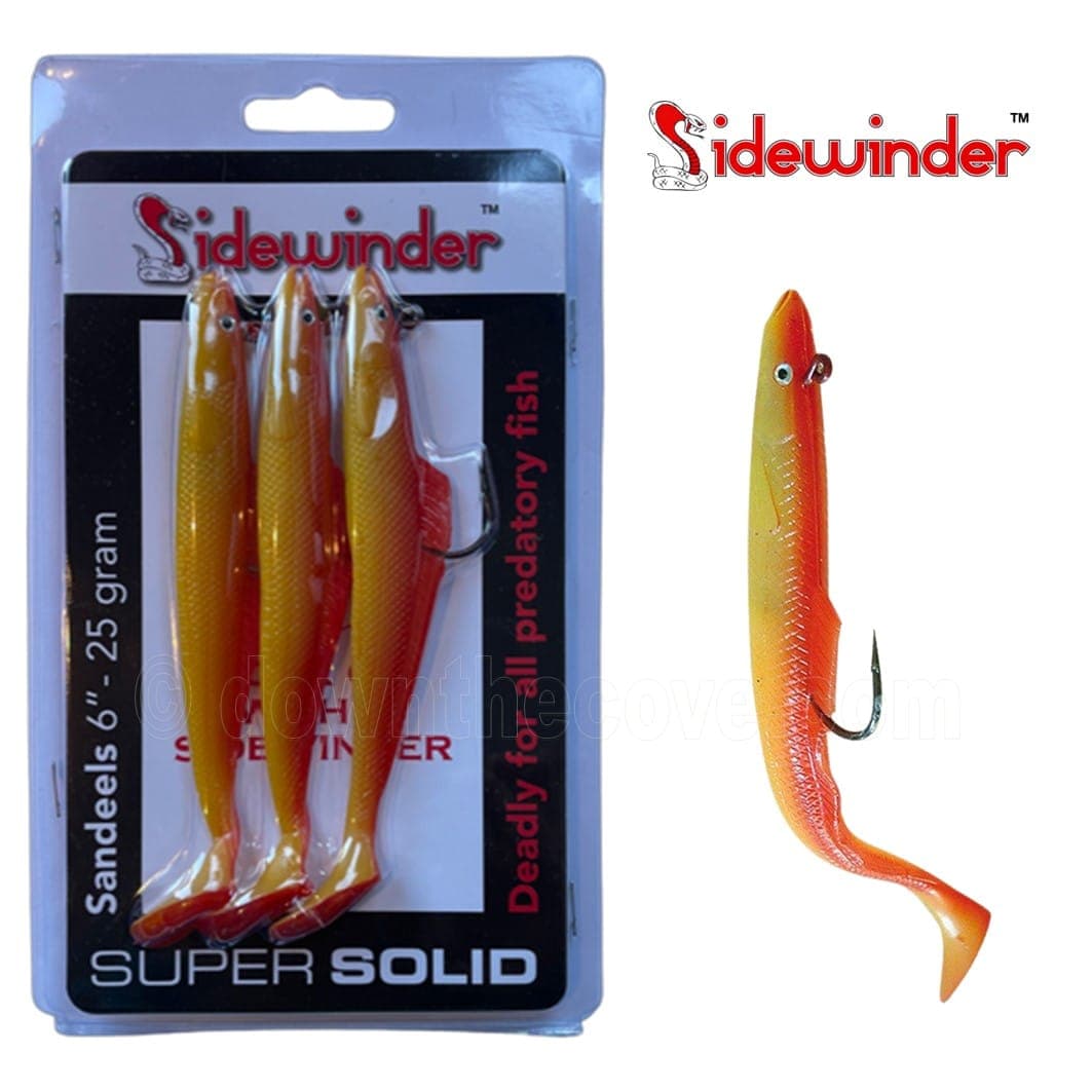 Sidewinder 25g Sandeel - 6" Rhubarb & Custard - Super Solid