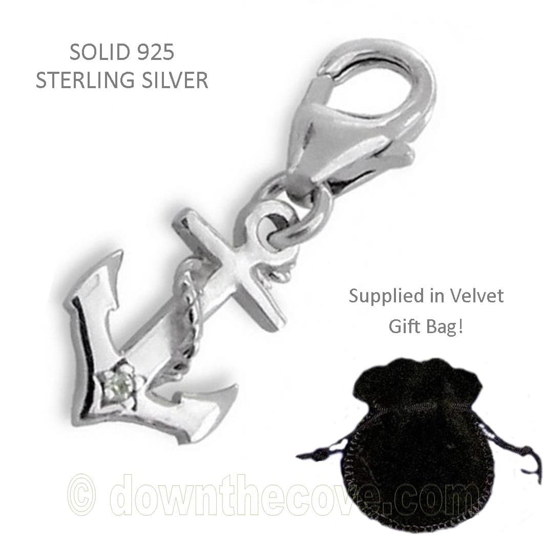 Silver Anchor Charm image 1