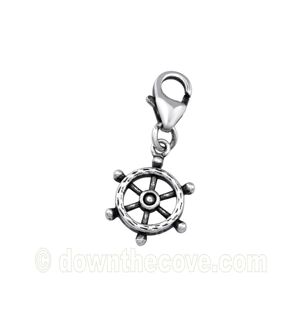 Silver Ships Wheel Charm