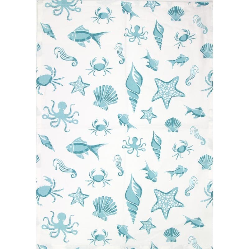 Green Sea Life Tea Towel