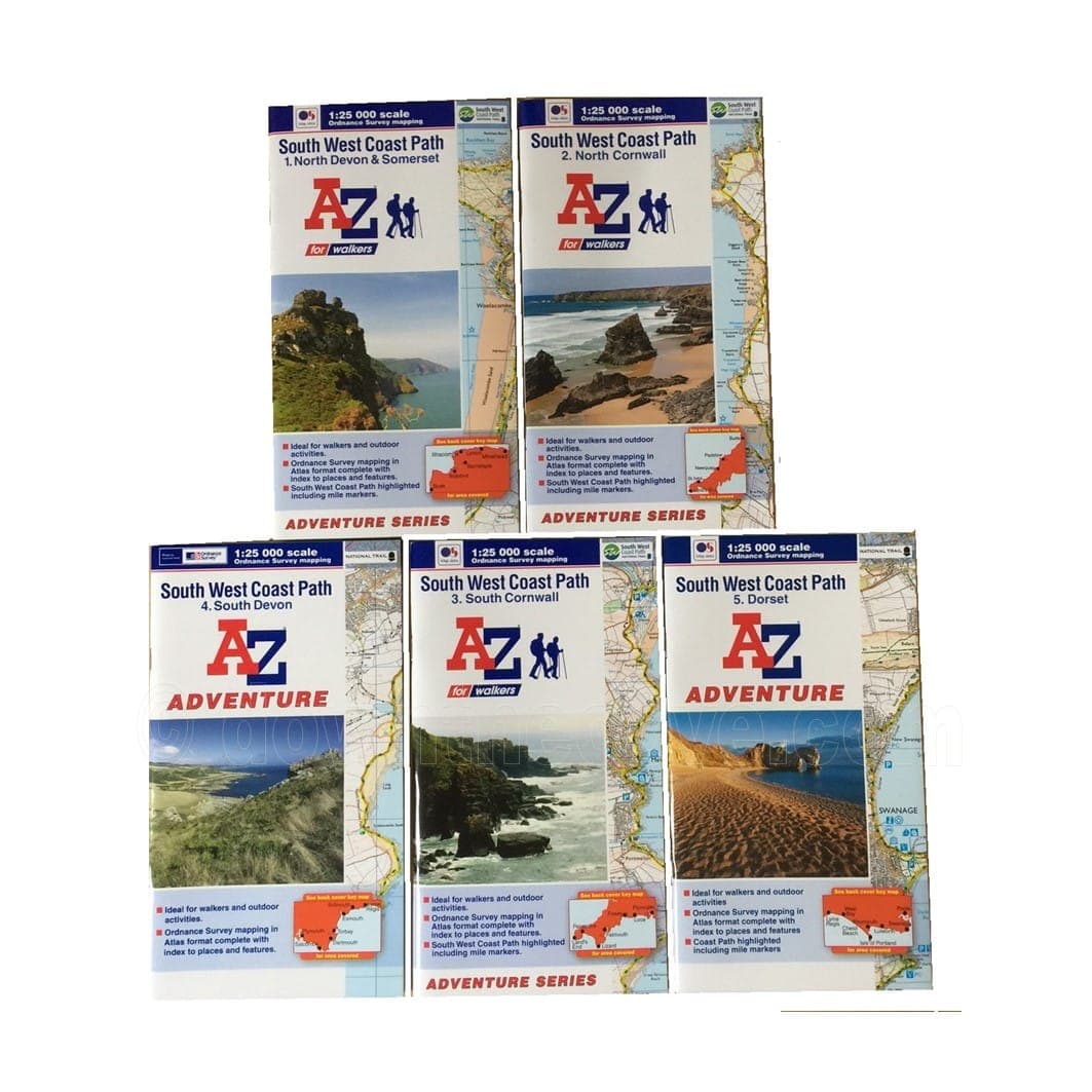 A-Z SW Coast Path Map Guide product image 1