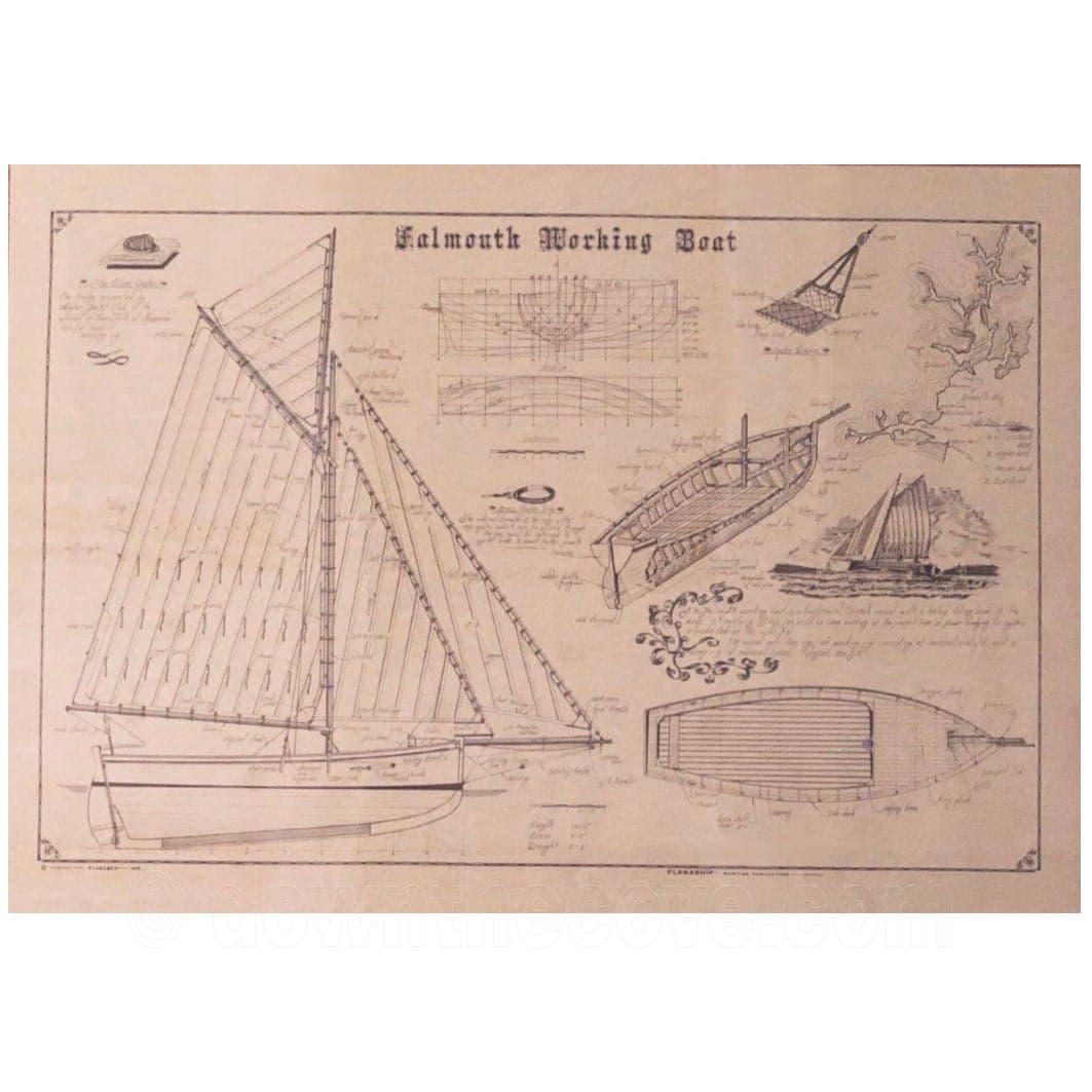 Planaship Maritime Print - Falmouth Working Boat image 1