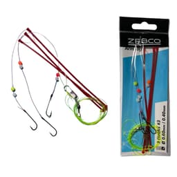 Zebco Arm Rig 2 with three hooks, beads and tangle-free arms, shown unpacked beside its retail packet