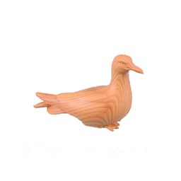 Wood-effect resin seagull ornament sitting upright with a smooth, grained light wood finish