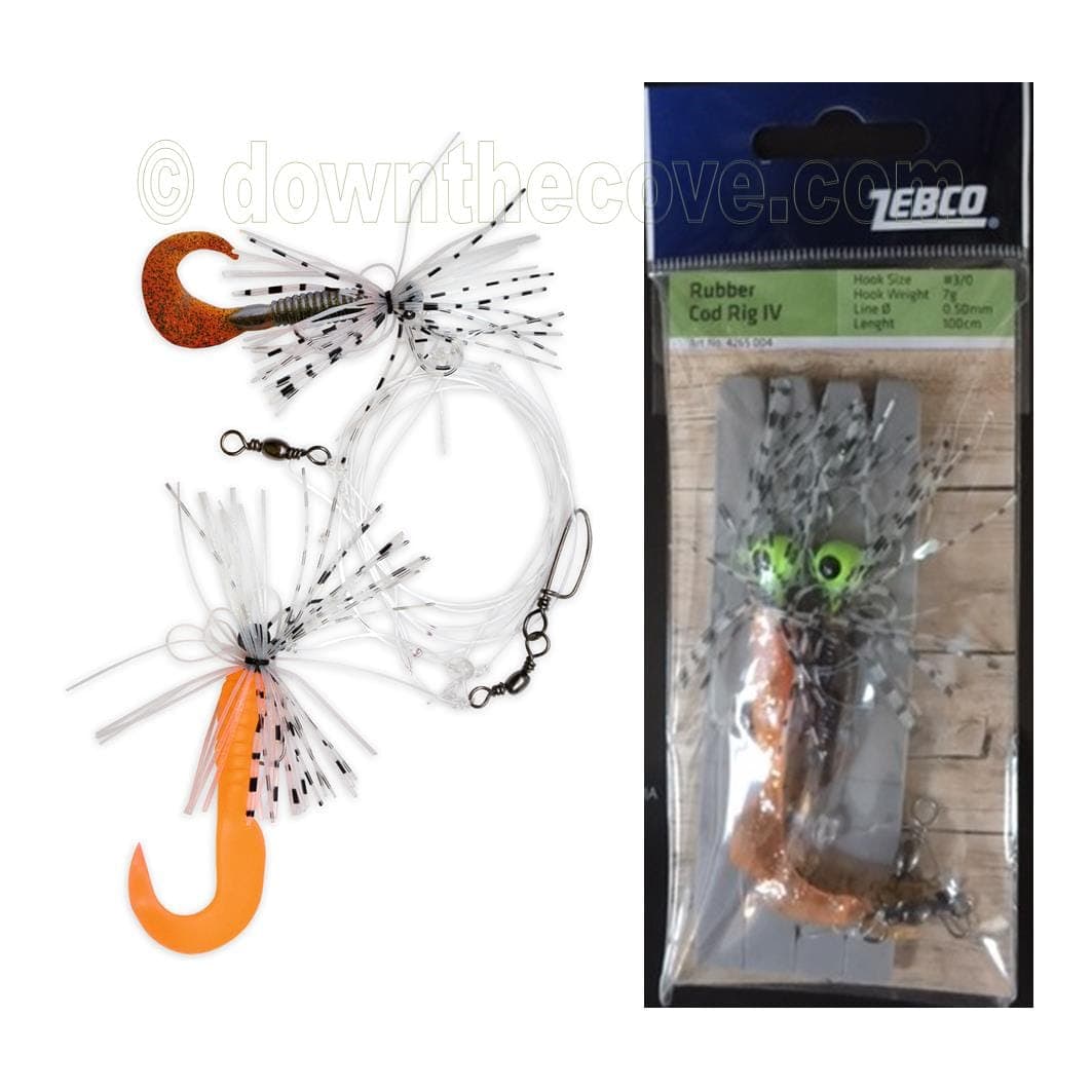 Zebco Rubber Cod Rig IV - Skirted 2-Hook Cod Rig image 1