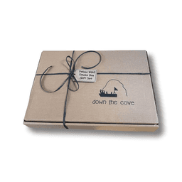 The gift set in its Down The Cove presentation box