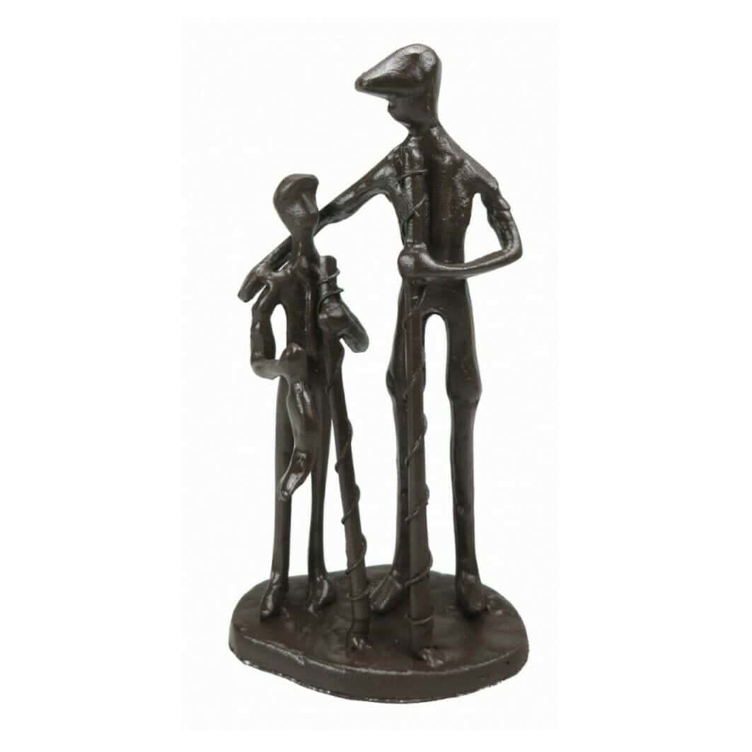 Decorative metal 'Fishing Friends' ornament of a man and child fishing from Down The Cove