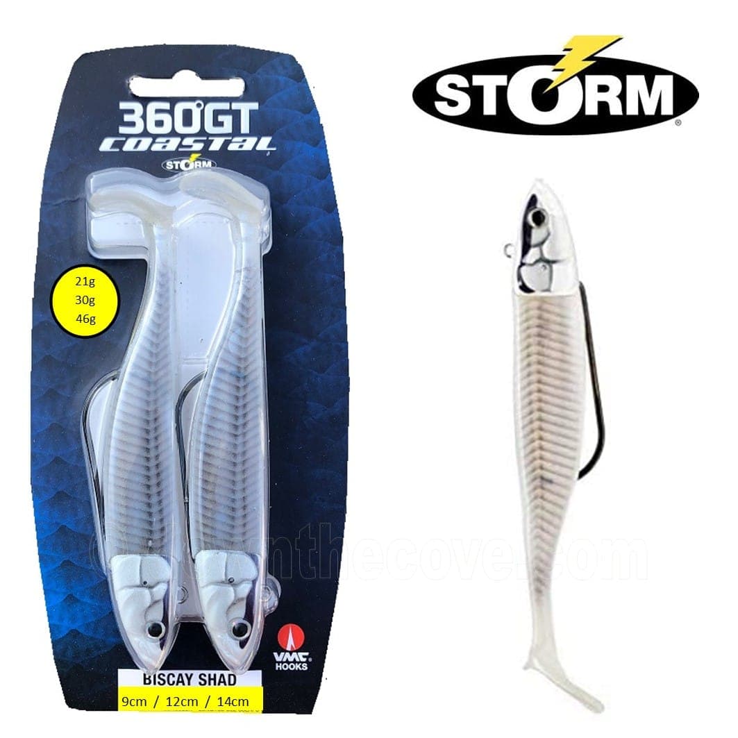 Storm 360GT Biscay Shad Pearl White Sandeel - 2 Lures