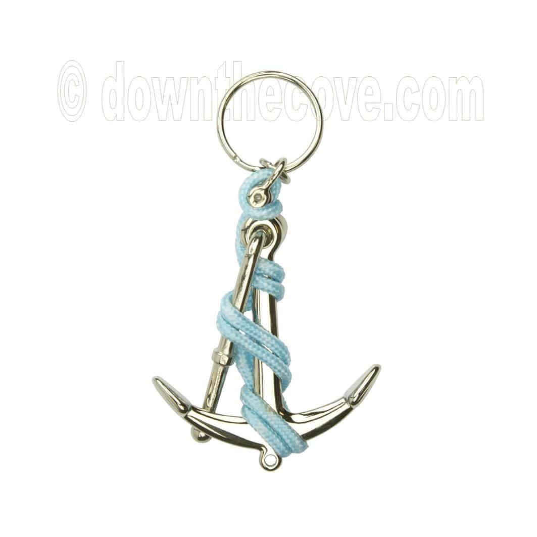 Anchor Keyring With Blue Rope image 1