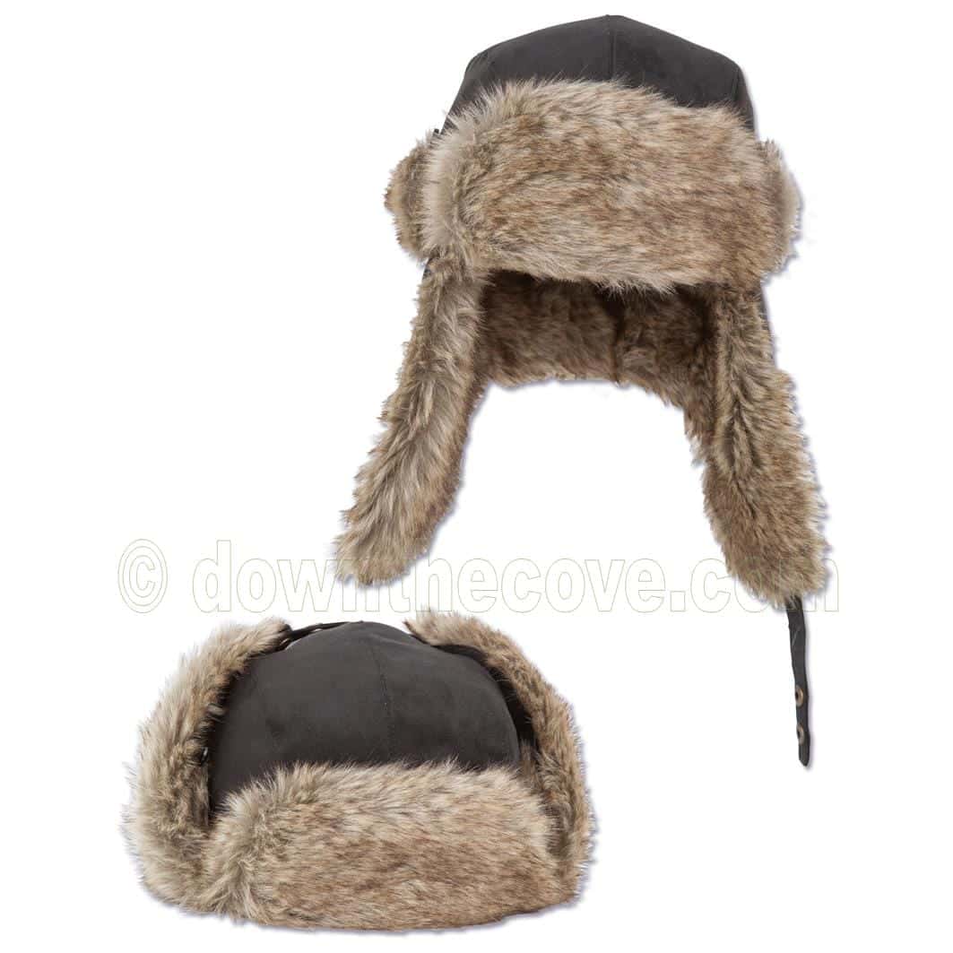 Zebco Black Faux Fur Trapper Fishing Hat image 1