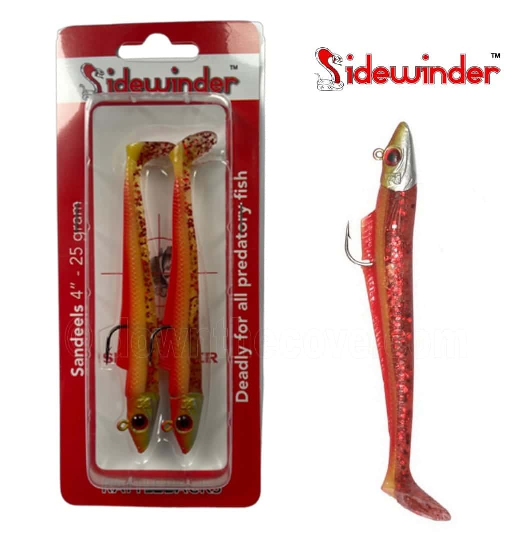 Sidewinder Rattlebacks Rhubarb & Custard Sandeel 4 inch 25g - Pack of 2 image 1