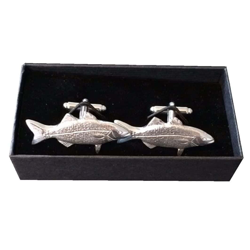 Cornish Pewter Bass Fish Cufflinks image 1