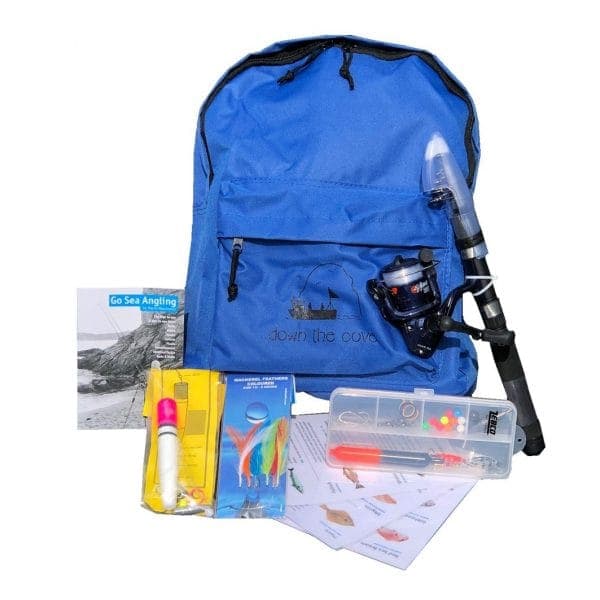 Telescopic Sea Fishing Starter Kit with 5ft Rod, Reel, Backpack & Tackle image 1