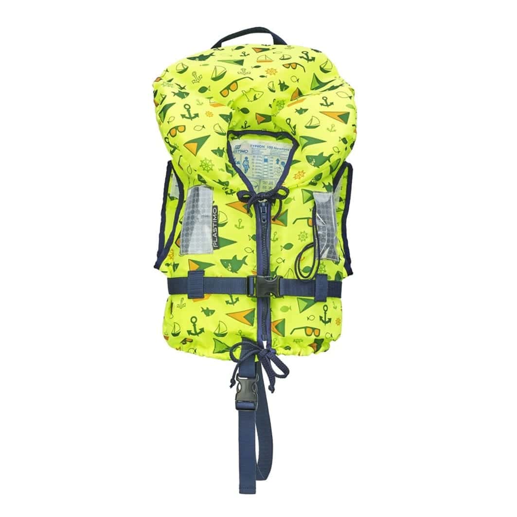 Plastimo Childs Typhoon 100N Lifejacket - Lime Yellow image 1