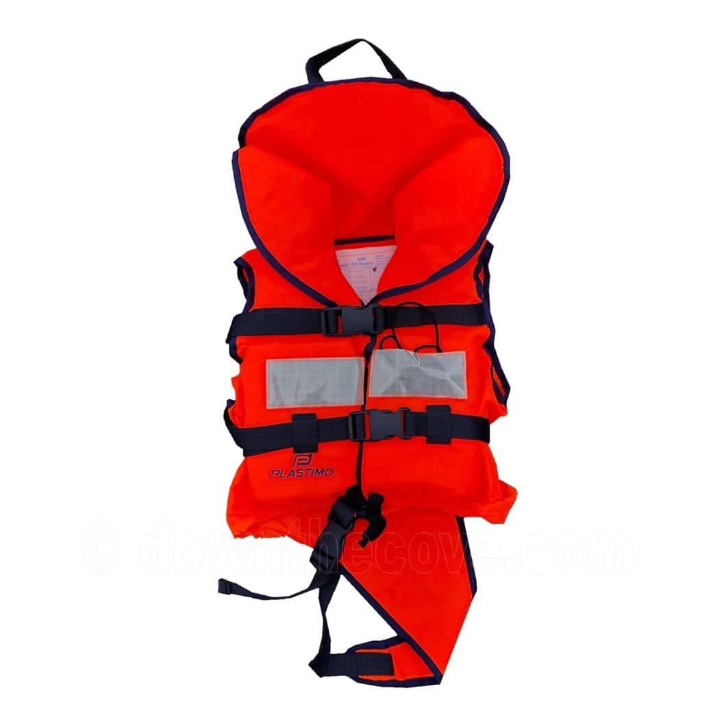 Plastimo 100N self-righting child's lifejacket in orange from Down The Cove