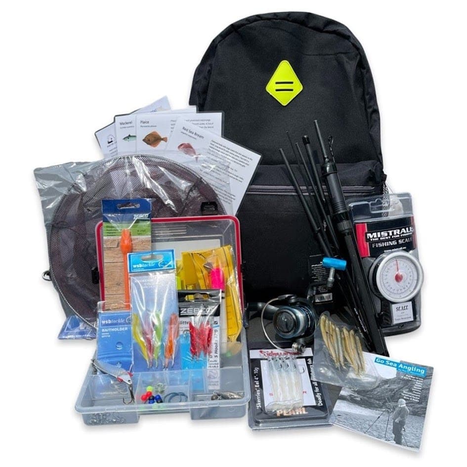 6pc Carbon Plus Travel Sea Fishing Starter Kit – 6ft Carbon Rod, Reel, Tackle & Backpack image 1