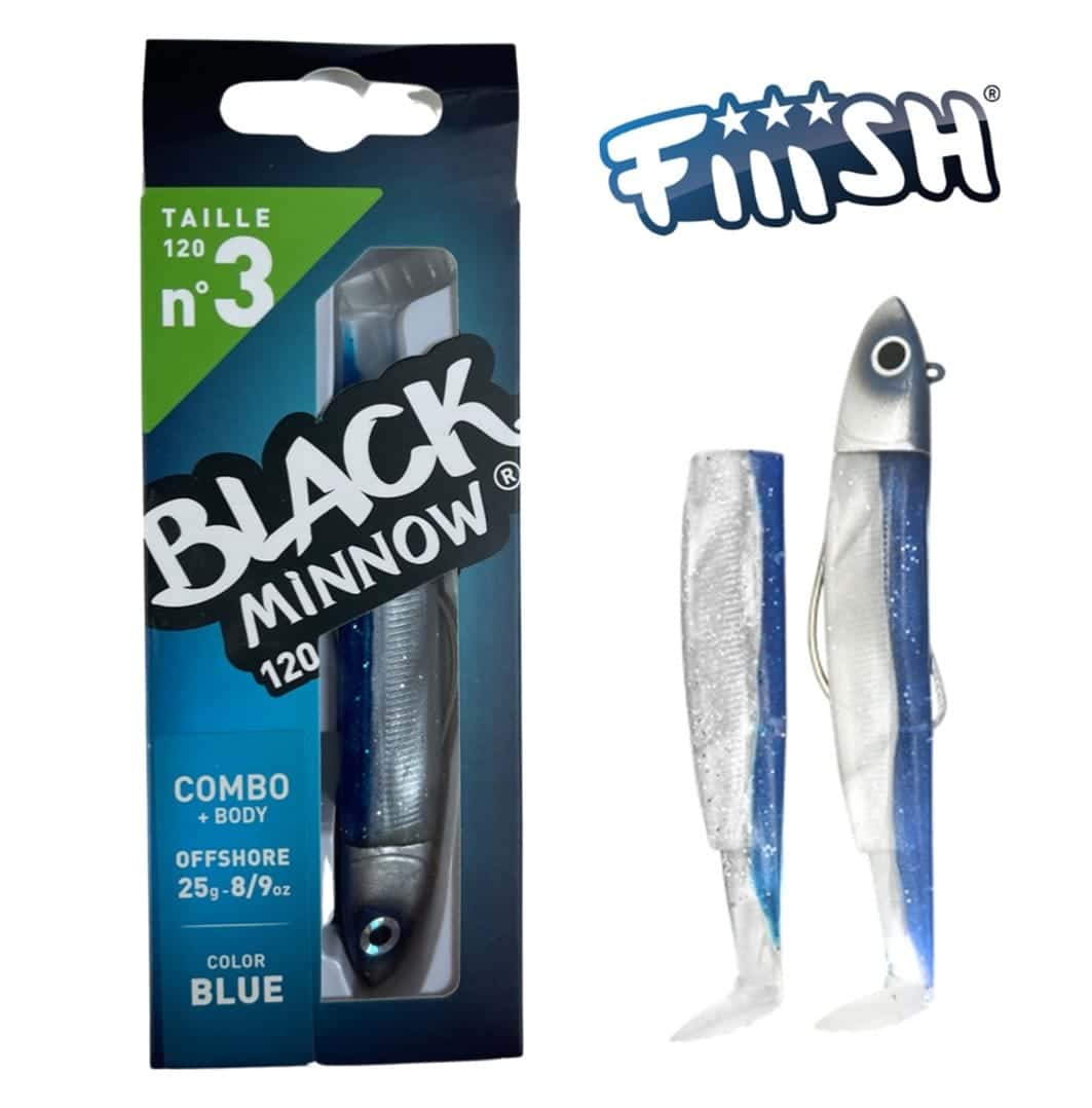 Fiiish Black Minnow 120 Off Shore 25g Blue Lure Combo image 1