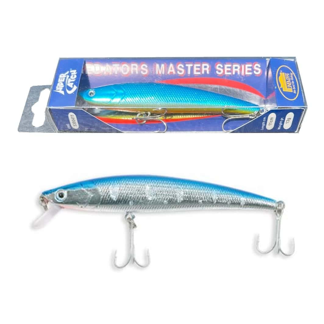 Lineaeffe Crystal Minnow Tiger Blue 11cm 13g Predator Lure image 1