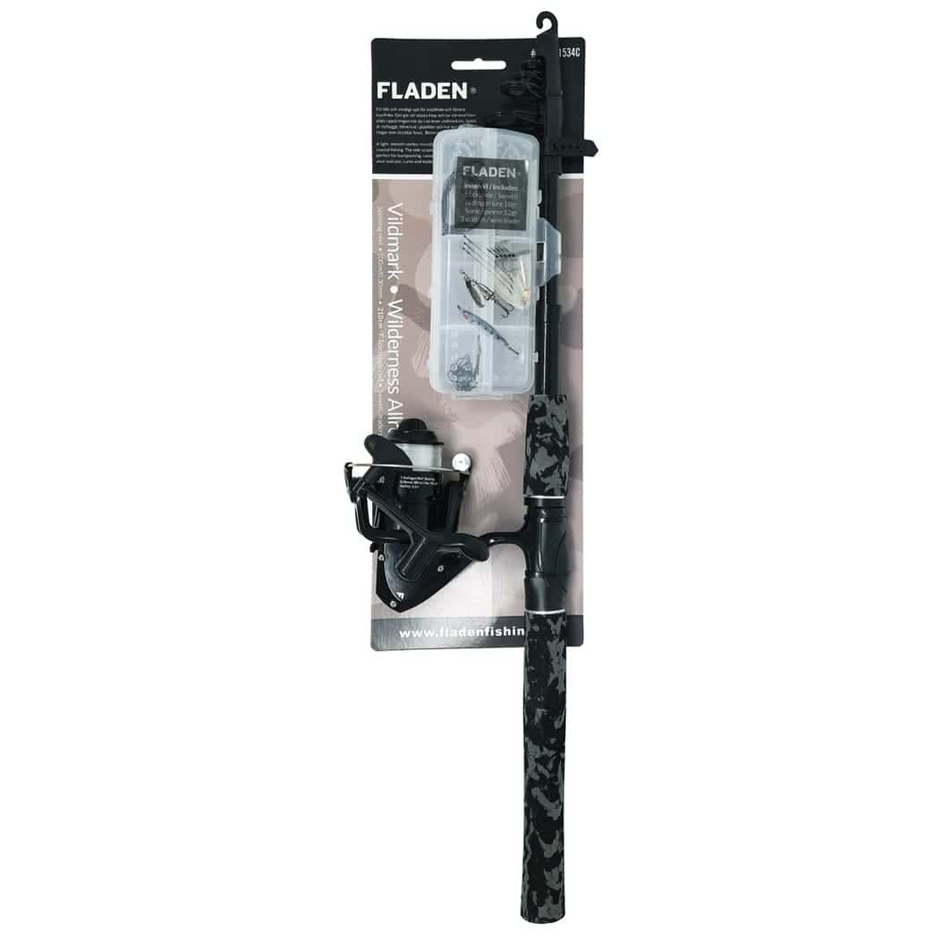 Fladen Camo Allround telescopic rod and reel combo with tackle box