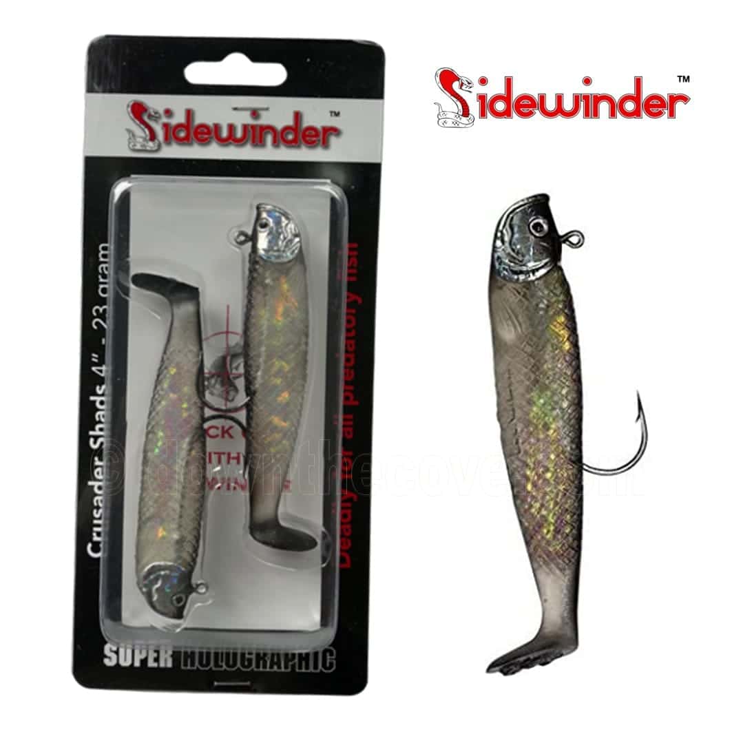Sidewinder Crusader Shad Dark Shadow 23g 4 inch - Pack of 2 image 1
