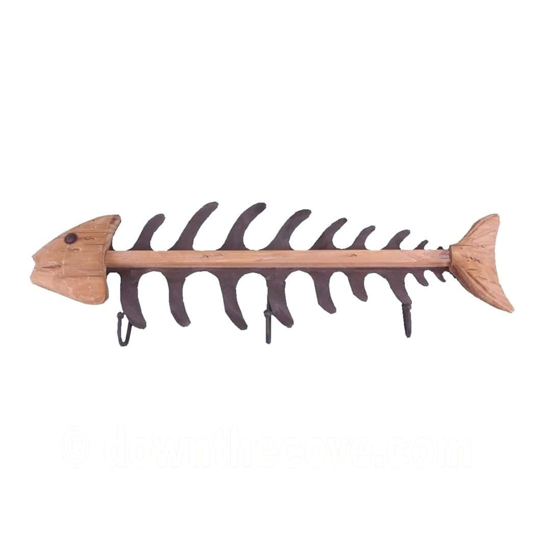 Two Tone Wooden Fish Bone Coat Hook 60cm image 1