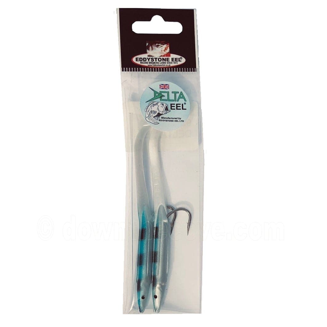 Eddystone Delta Eels 95mm Blue Mackerel - 2 Soft Lures image 1