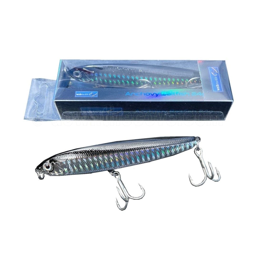 WSB Anchovy Baitfish 24g Iridescent Injured Fish Lure image 1