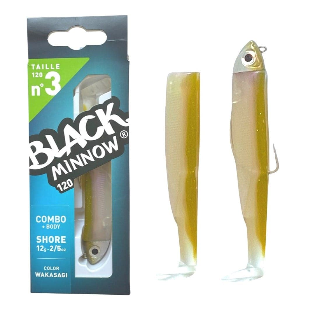 Fiiish Black Minnow 120 Shore 12g Wakasagi Combo - Ready Rigged image 1