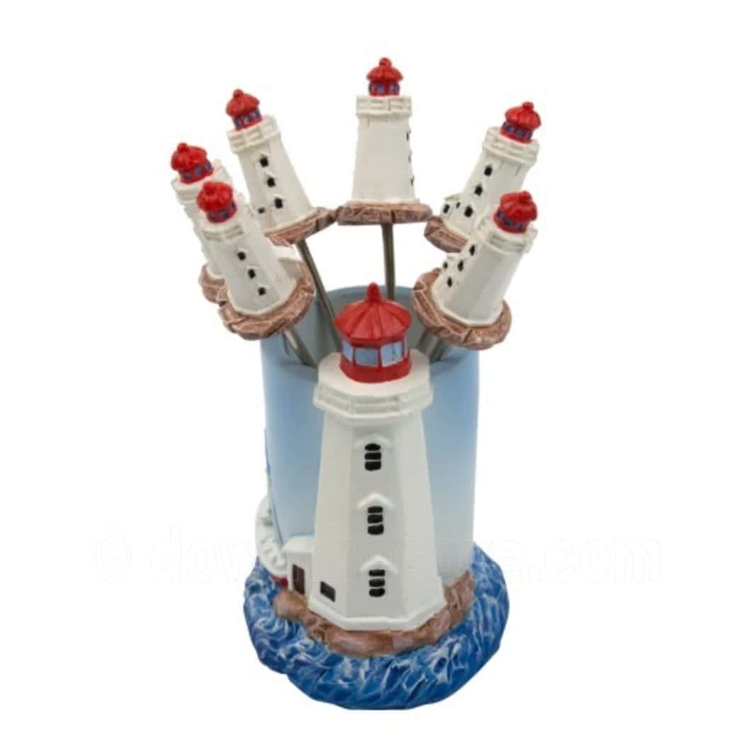 Lighthouse Cocktail Forks & Nautical Holder image 1