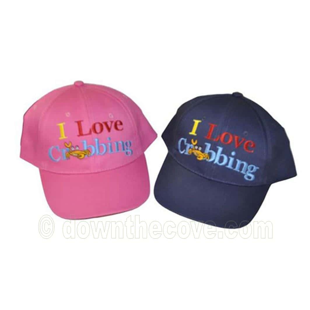 Kids I Love Crabbing Baseball Cap image 1