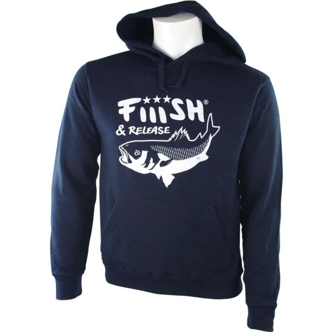 FiiiSH bass hoody in cotton from Down The Cove, for young and adult anglers