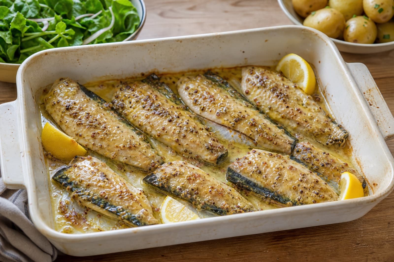 Baked Mackerel with English Mustard