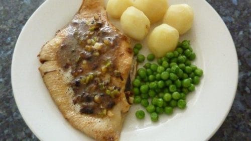 Ray Wing with a Brown Butter Sauce